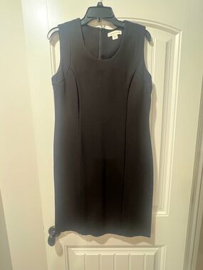 Coldwater Creek Black Sleeveless Midi Sheath Dress size 10
